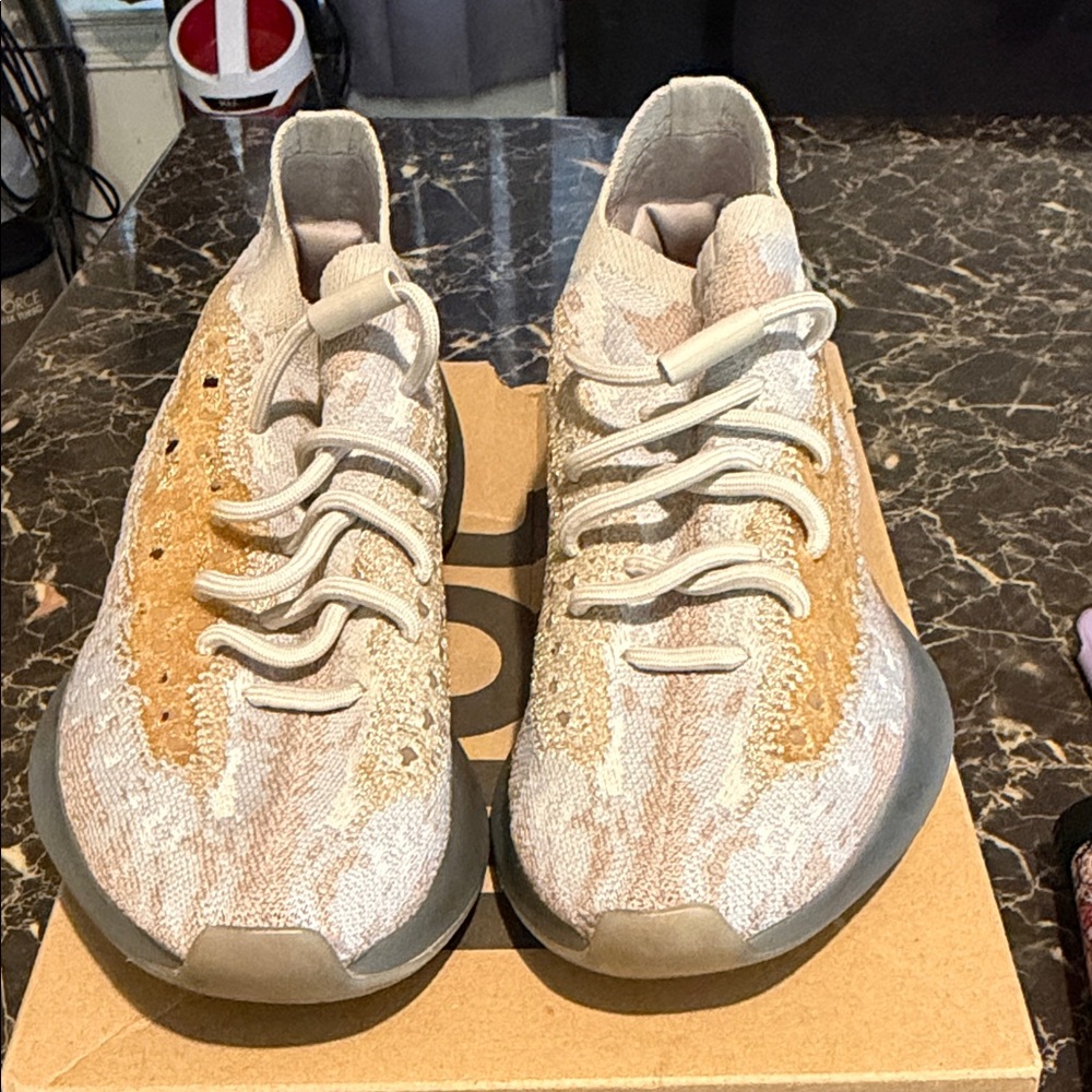 adidas Beige and Gold Sneakers
